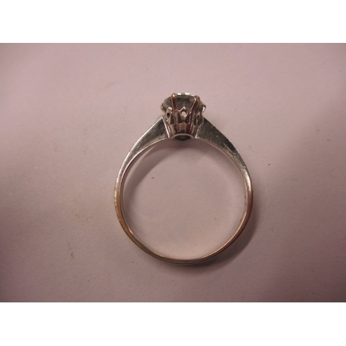 21 - An 18ct white gold diamond solitaire ring, the stone certificated as 1.02ct, approx ring size ‘N+’ a... 
