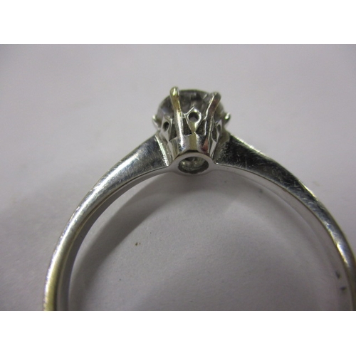 21 - An 18ct white gold diamond solitaire ring, the stone certificated as 1.02ct, approx ring size ‘N+’ a... 