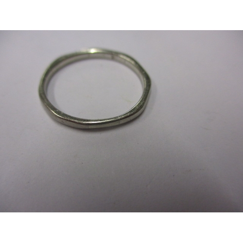 97 - A platinum wedding band, approx ring size ‘N’, approx weight 1.7g, in useable pre-owned condition