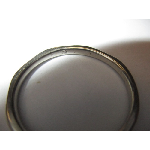 97 - A platinum wedding band, approx ring size ‘N’, approx weight 1.7g, in useable pre-owned condition