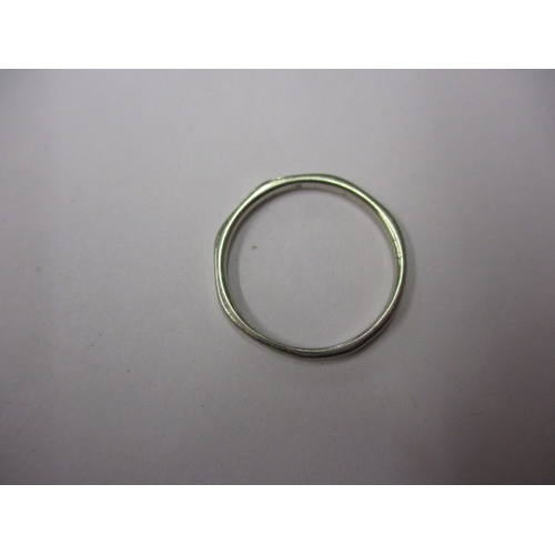 97 - A platinum wedding band, approx ring size ‘N’, approx weight 1.7g, in useable pre-owned condition