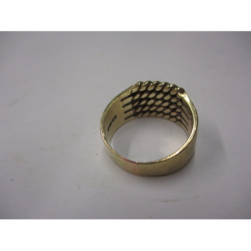 98 - A vintage gents 9ct yellow gold ring, approx ring size ‘R’, approx weight 5.4g in useable pre-owned ... 