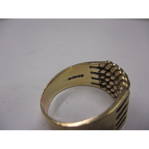 98 - A vintage gents 9ct yellow gold ring, approx ring size ‘R’, approx weight 5.4g in useable pre-owned ... 