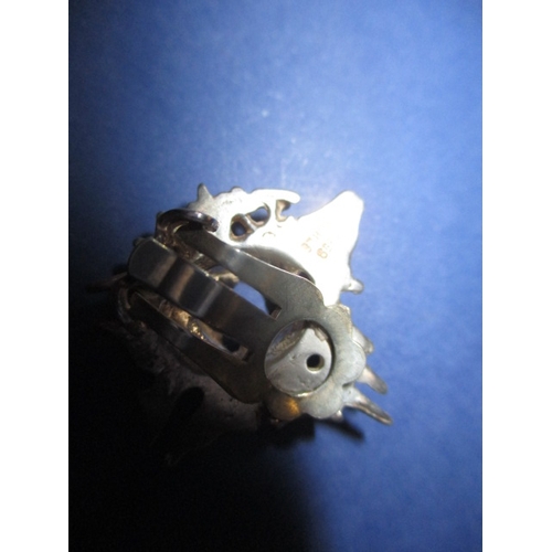 188 - A Juhls silver gallery of Norway designer necklace earring set, in original box with booklet