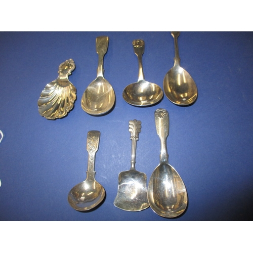 A parcel of 19th century sterling silver caddy spoons, approx gross parcel weight 97.9g