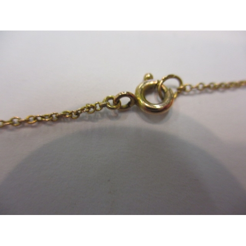 143 - A vintage gold and amethyst necklace, approx chain length 40cm, approx gross weight 3g, in useable p... 