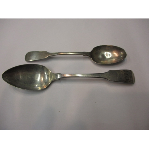 224 - Two antique sterling silver spoons, some denting to one, approx gross parcel weight 55.3g