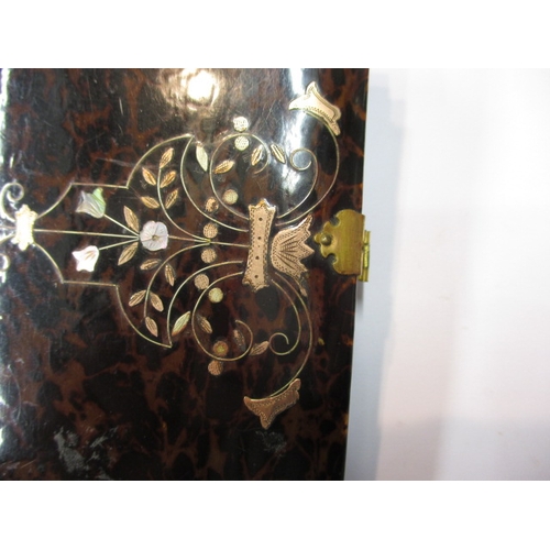 293 - A Victorian Church of England pocket common prayer book, having gold inlaid cover, missing catch cli... 