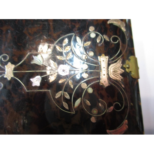 293 - A Victorian Church of England pocket common prayer book, having gold inlaid cover, missing catch cli... 