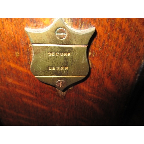 334 - An early 20th century oak smokers cabinet in the form of a bank safe, approx height 32cm, use relate... 