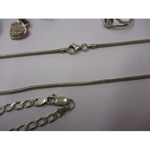 191 - A quantity of 925 silver jewellery items, all in used condition, approx gross parcel weight 33.4g