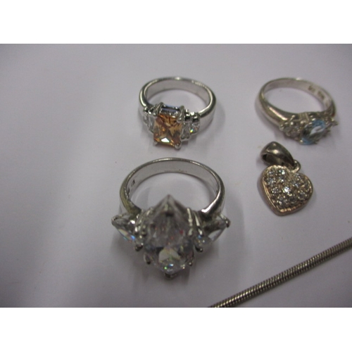 191 - A quantity of 925 silver jewellery items, all in used condition, approx gross parcel weight 33.4g