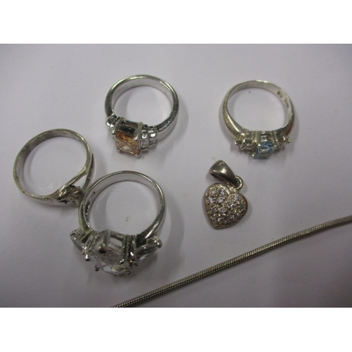 191 - A quantity of 925 silver jewellery items, all in used condition, approx gross parcel weight 33.4g