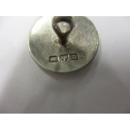 194 - A boxed set of 6 sterling silver buttons, Chester hallmarks, all in used condition