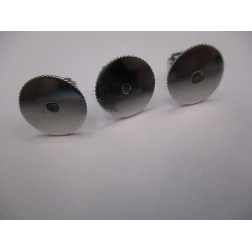 144 - A cased set of 9ct white gold art deco studs, by S J Rose Birmingham 1933, in original retailers box... 