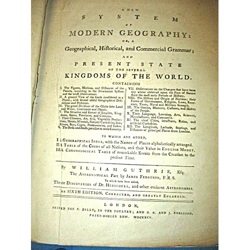 Guthrie’s Modern Geography 1795, A new system of modern geography, or A ...
