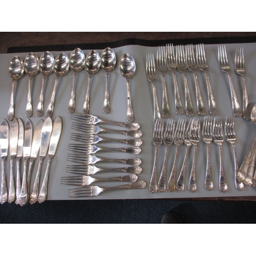 330 - A CARRS for Harrods sterling silver canteen of cutlery, 8 place setting, approx weight without knive...