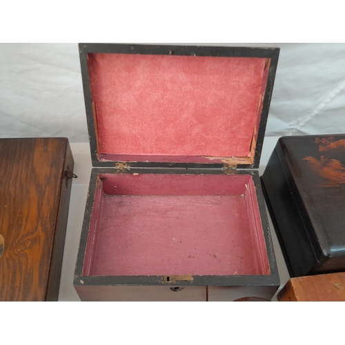 A quantity of treen boxes, various sizes and uses, all with age related ...