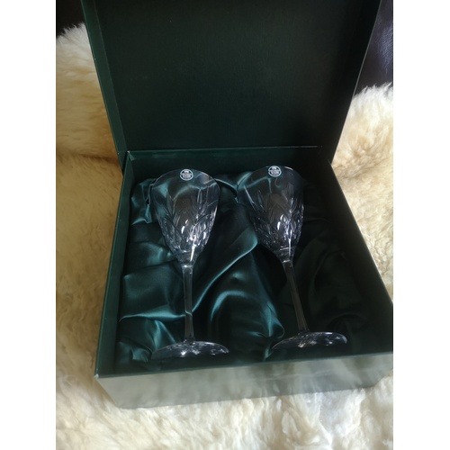 2 - Presentation Boxed Set of Quality Thomas Webb Crystal Glasses.