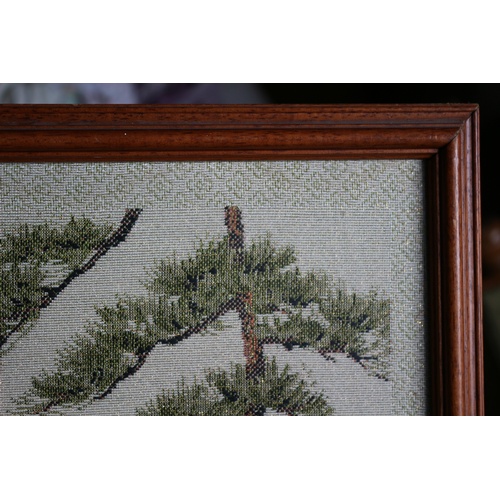 23 - Framed & Glazed Japanese Scene 1900's Embroidery Picture on silk