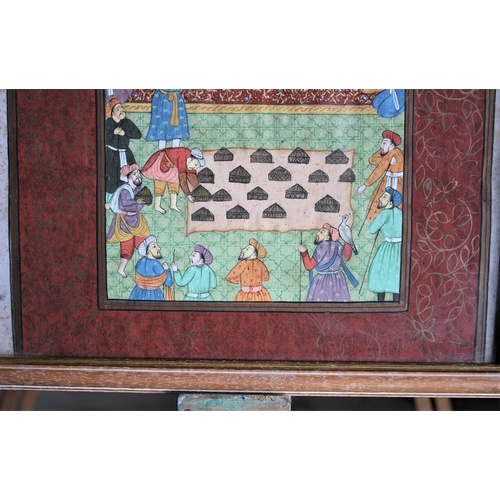 26 - Framed & Glazed 1900's Indian Watercolour on silk