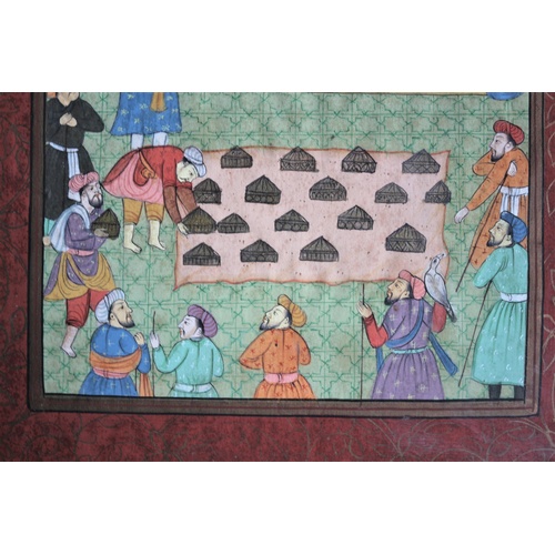 26 - Framed & Glazed 1900's Indian Watercolour on silk