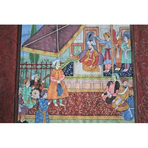 26 - Framed & Glazed 1900's Indian Watercolour on silk