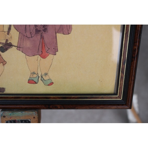 28 - Framed & Glazed Late 19th / Early 20th Century Chinese Watercolour of Children at Play