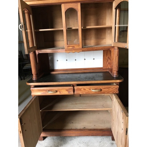 39 - Antique Pine Dresser.

This is a very nice solid dresser, it is pitch pine. It was originally varnis... 