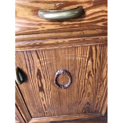 39 - Antique Pine Dresser.

This is a very nice solid dresser, it is pitch pine. It was originally varnis... 