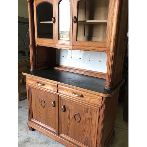 39 - Antique Pine Dresser.

This is a very nice solid dresser, it is pitch pine. It was originally varnis... 