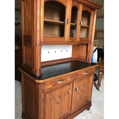 39 - Antique Pine Dresser.

This is a very nice solid dresser, it is pitch pine. It was originally varnis... 