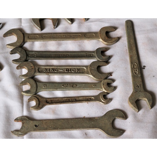 57 - Collection of 19 Spanners - Some Britool Quality Tools