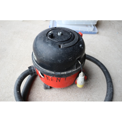 63 - 110v Numatic, (Henry Style), Vacuum Cleaner with hose and single end attachment.