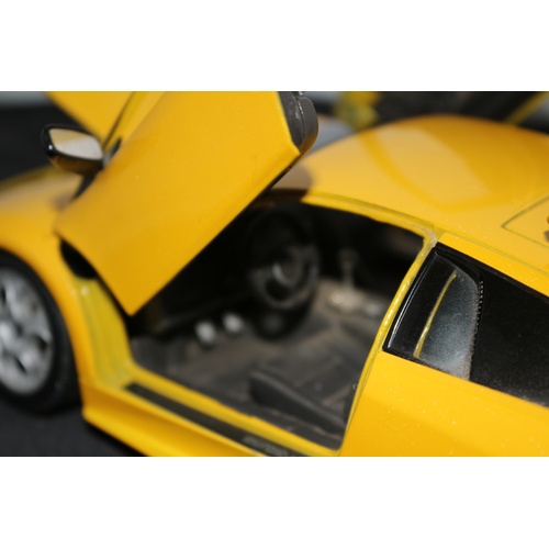 67 - 1:18 Die Cast Scale Model by Maisto of the Iconic Lamborghini Murchielago in Yellow.