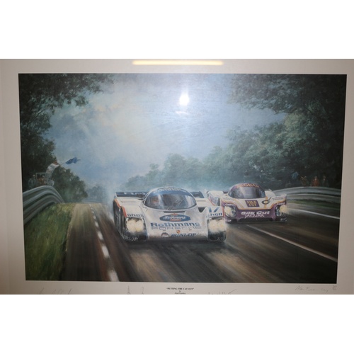 85 - Very Rarely Available - Limited Edition Print of the 1987 Le Mans 24hr Race Winning Team - 'Putting ... 