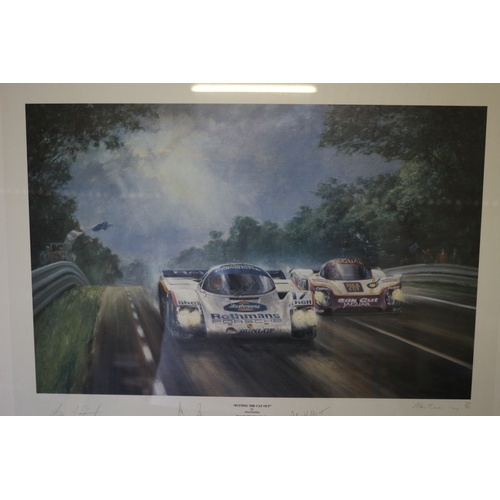 85 - Very Rarely Available - Limited Edition Print of the 1987 Le Mans 24hr Race Winning Team - 'Putting ... 