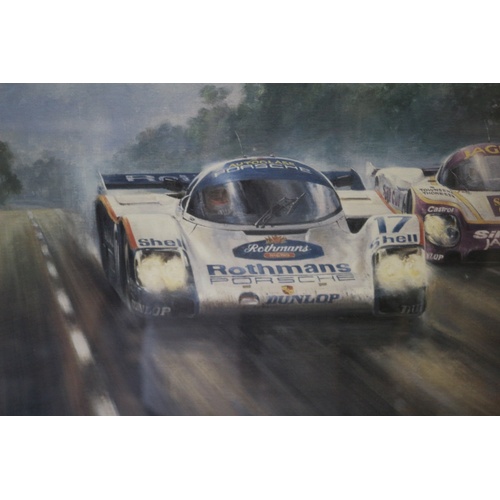 85 - Very Rarely Available - Limited Edition Print of the 1987 Le Mans 24hr Race Winning Team - 'Putting ... 