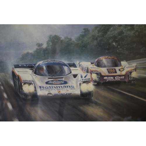 85 - Very Rarely Available - Limited Edition Print of the 1987 Le Mans 24hr Race Winning Team - 'Putting ... 