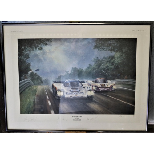 85 - Very Rarely Available - Limited Edition Print of the 1987 Le Mans 24hr Race Winning Team - 'Putting ... 