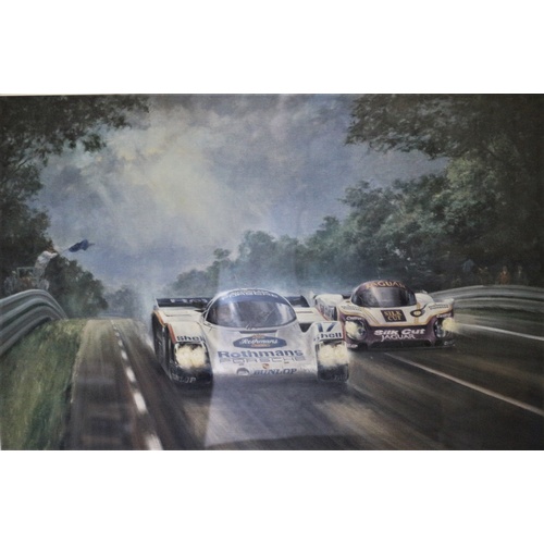 85 - Very Rarely Available - Limited Edition Print of the 1987 Le Mans 24hr Race Winning Team - 'Putting ... 