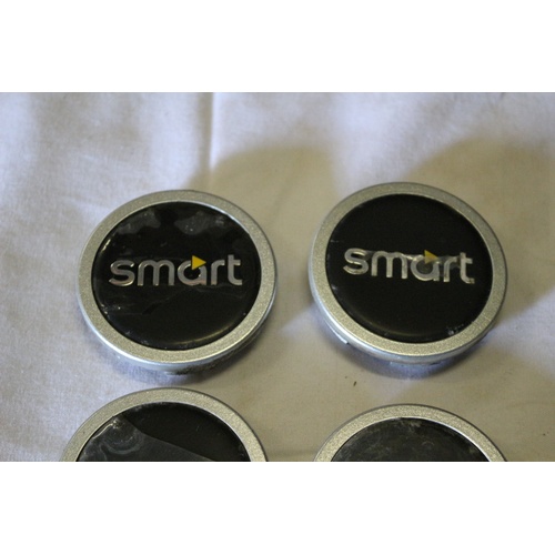 88 - Set of 4 Smart Car Wheel Cap Centres, Believed to be Genuine