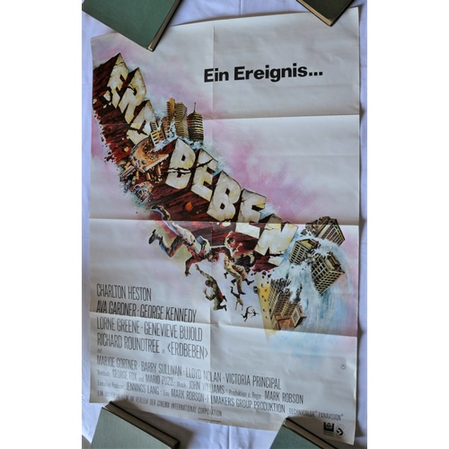 125 - Rare German Movie Poster - Earthquake - 1974