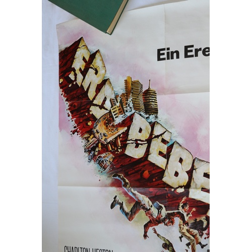 125 - Rare German Movie Poster - Earthquake - 1974