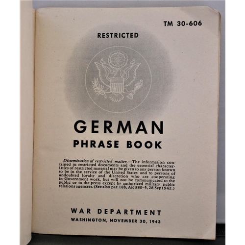 2 - WW11 Restricted German Phrase Book - November 30, 1943