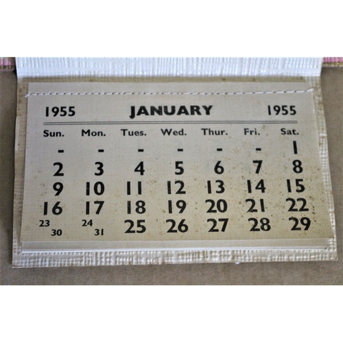 44 - Vintage 1955 Hanging Calendar