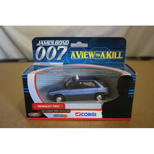 47 - Boxed Corgi 1:36 Scale Die Cast Model of James Bond Renault Taxi from A View to a Kill