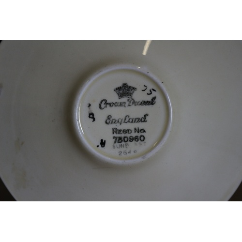 96 - Crown Ducal Sunburst Coffee Cup & Saucer