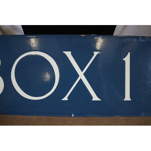 98 - Vintage Enamel Sign - Box 1