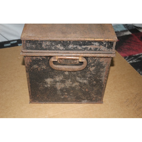 129 - Medium Sized Heavy Metal Box